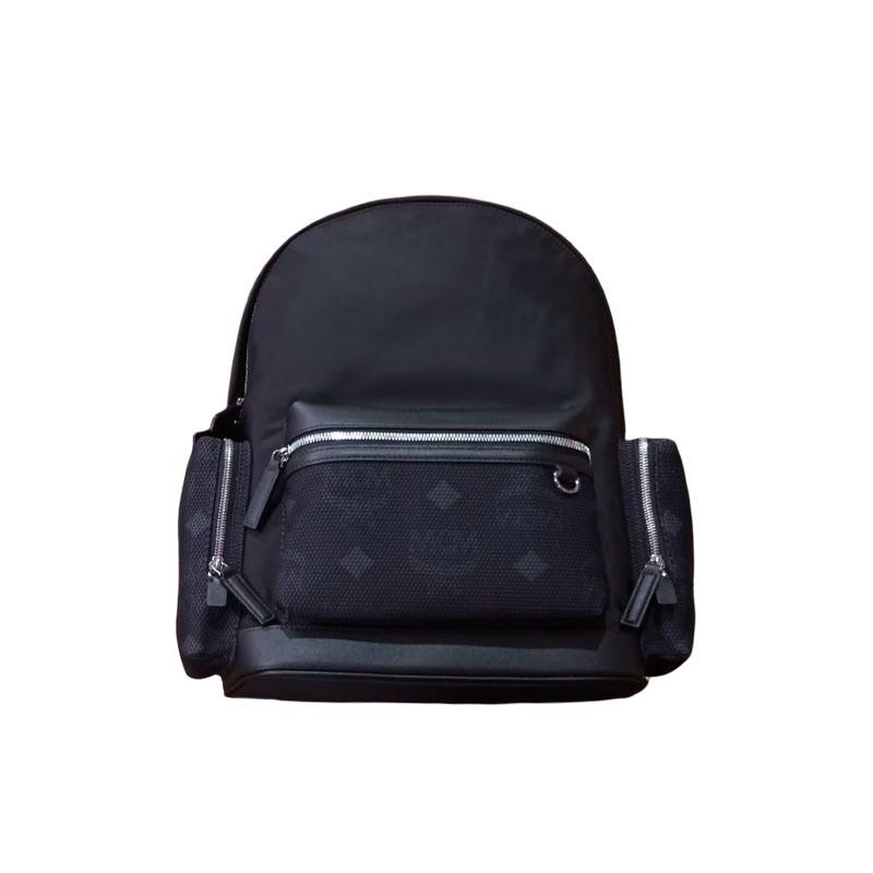 MCM Klassisches Design Recycelter Nylon-Rucksack Medium Damenrucksäcke Schwarz MMKFSVE06BK001 Basic Set (Bag+Dust Bag)
