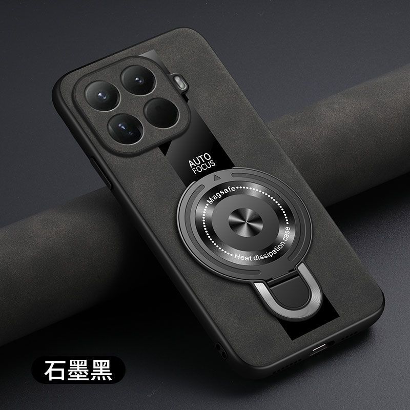 Für Xiaomi 17T Pro Hülle Fortgeschrittene Luxus-Leder Hülle Für Magsafe Magnetische Halterung Anti-Fingerabdruck Abdeckung Für Xiaomi 17T Schale Bumper Xiaomi 17T schwarz