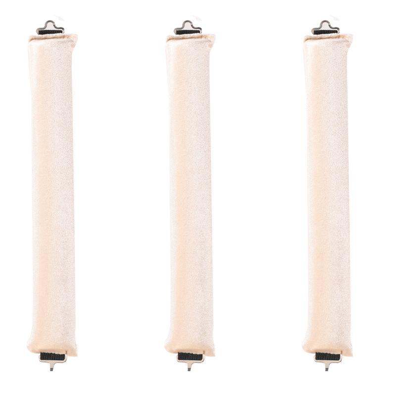 3-teiliges Lockenstab-Stirnband ohne Hitze, faule Lockenwickler, keine Hitze, Lockenwickler, Locken, Schlaf-Haar-Styling-Tools, Haarstab, Flexi-Stangen, Haken, Schlaf-Lockenwickler beige