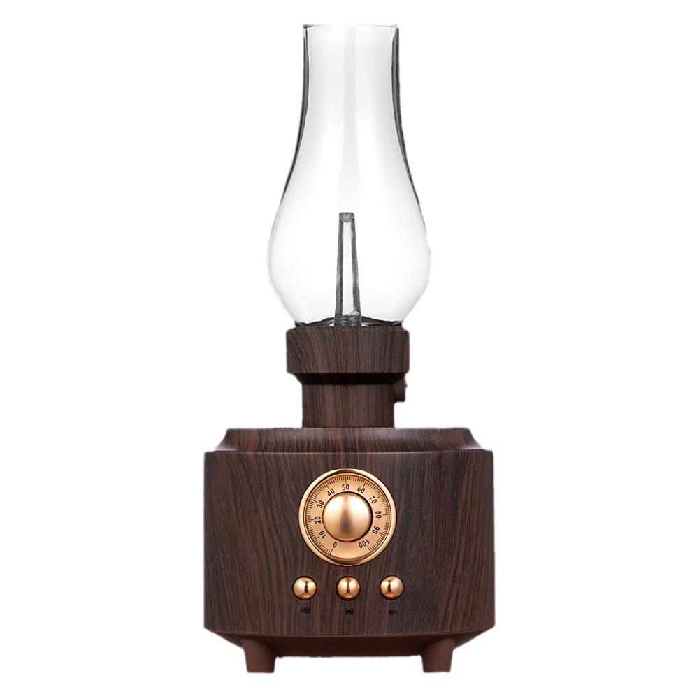 Retro-Kerosin-Bluetooth-Lautsprecher mit LED-Licht, tragbare Musikbox Bluetooth, Lautsprecher Bluetooth, kraftvoller Bass, hohe Lautstärke, Bluetooth 5.0 braun