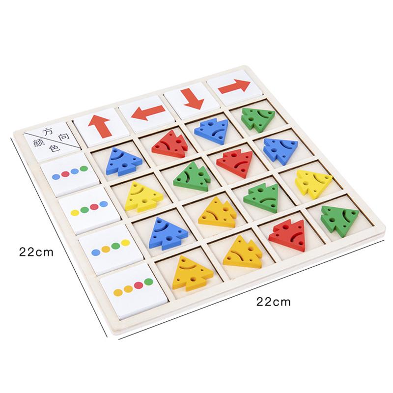 Kinder Holz Montessori Spielzeug Kinder Logisches Denken Ausbildung Richtung Farbe Erkenntnis Frühes Lernen Pädagogisches Spielzeug HMM
