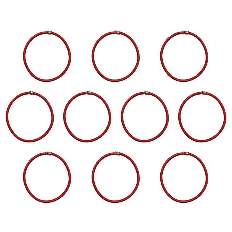 10 Stück Trampolin Elastisches Seil 8mm Elastische Bänder Bungee Seil High Jump Bungee Seil für Übung Fitness Trampolin rot