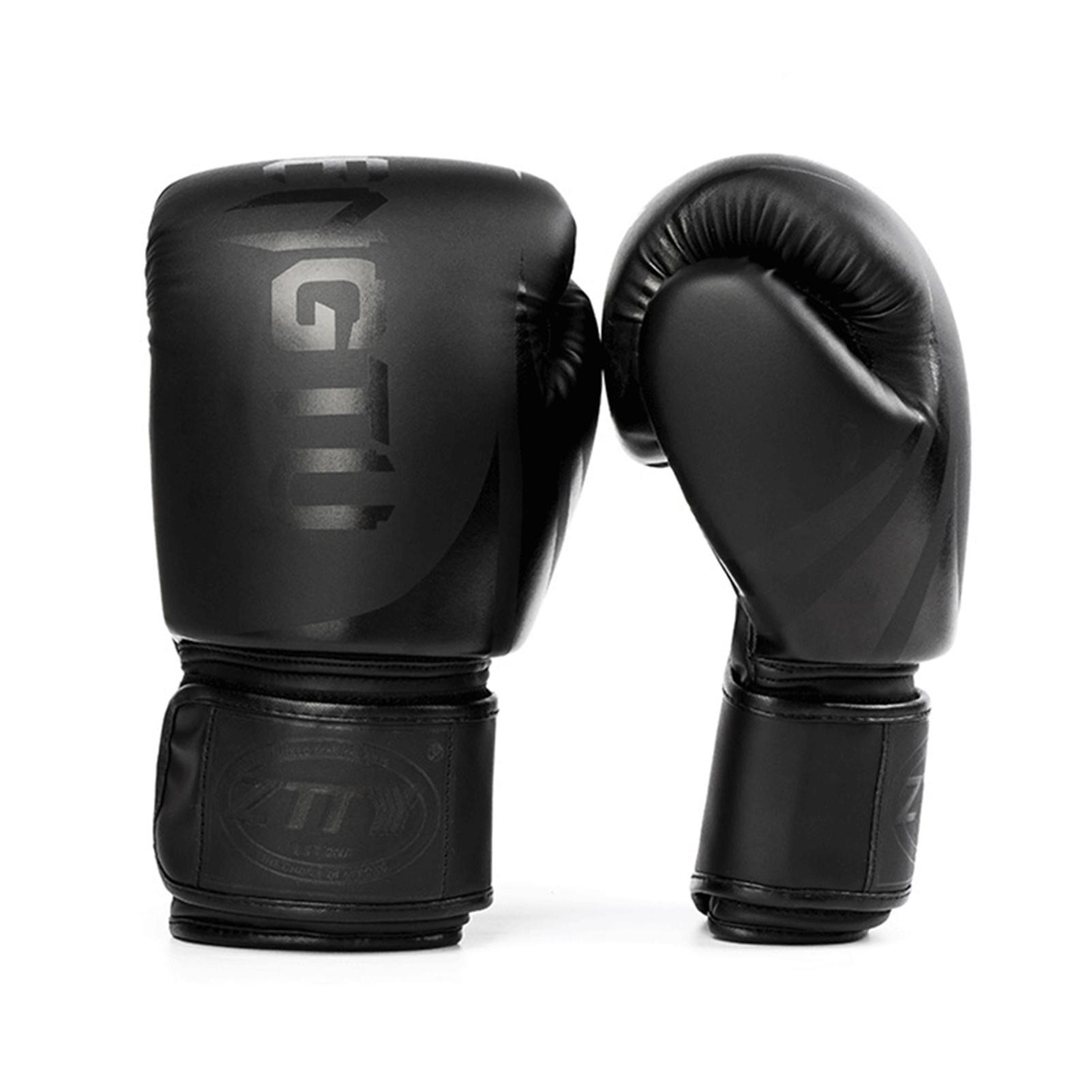 Boxhandschuhe, Box-Trainingshandschuhe für Männer und Frauen, Kickbox-Handschuhe, Sparring-Handschuhe, schwere Tasche 10oz schwarz