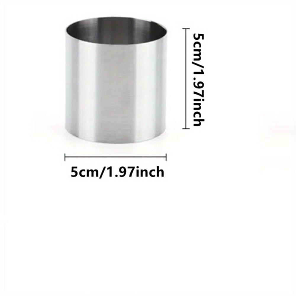 1 stücke edelstahl mousse ring 5/6/8/10CM 2/2.5/3/4 zoll DIY mousse ring edelstahl mini kuchen torte ring runde tiramisu muffin form, 1pc 5cm/2inch