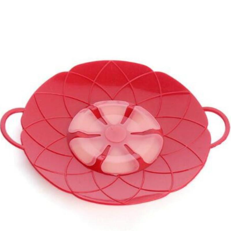 Silikon Deckel Spill Stopper Abdeckung Für Topf Pfanne Küche Zubehör Kochen Werkzeuge Blume Kochgeschirr Home Küche Zubehör Gadgets rot