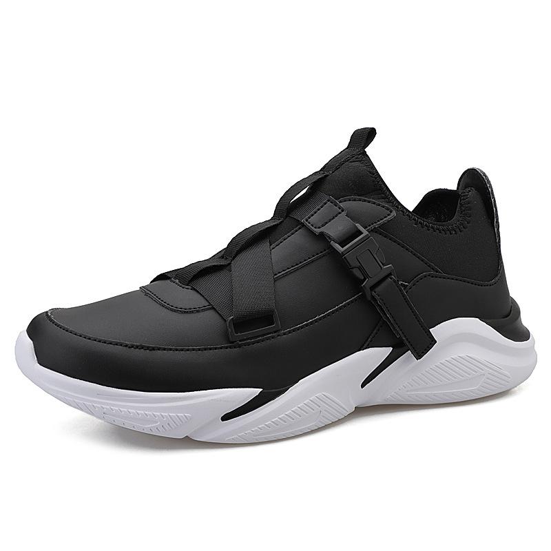 Neue Spange Herrenschuhe Übergröße Herren Leichte Laufschuhe Mode Freizeit Sneaker Trendige Herrenschuhe 48 schwarz