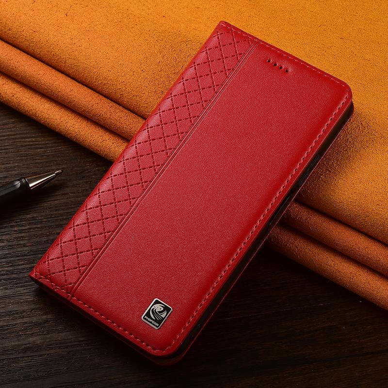 Napa Innengitter Echtes Leder Klapphülle für Samsung Galaxy S20 S21 S22 S23 S24 S25 S26 FE Plus Ultra Edge Hülle Kartenfächer S25 Edge rot