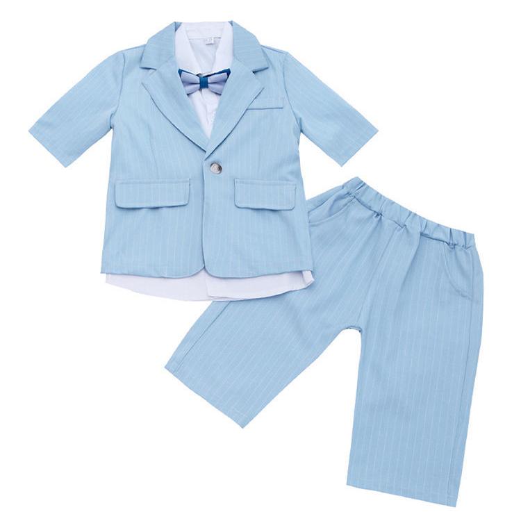 Jungen Anzug Dreiteiliger Kleiner Anzug Gastgeber Klavier Performance Kleidung Männliches Blumenmädchen Kleid Hübscher Britischer Tide 110