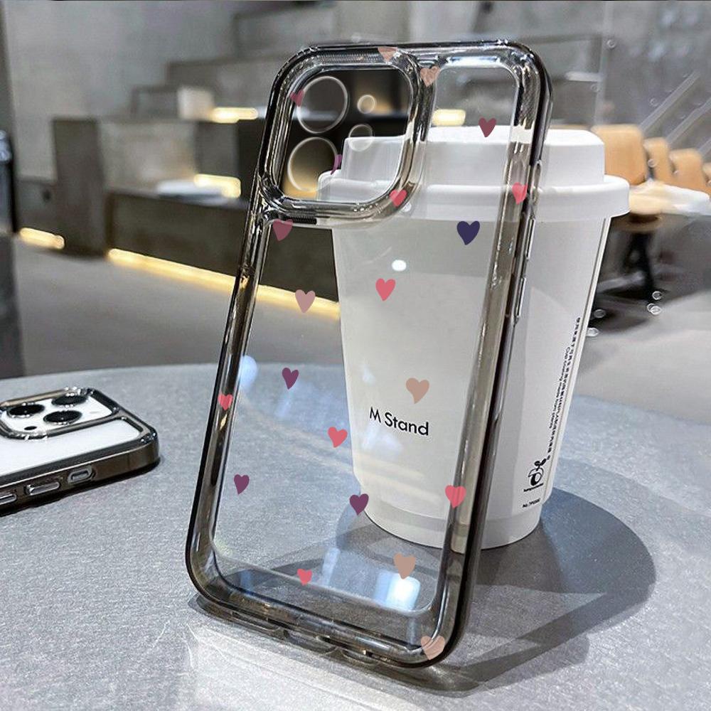 Liebesherz Transparente Handyhülle Für iPhone 13 Hülle für iPhone 11 12 14 15 16 Pro Max XR XS X 7 8 Plus SE Silikon Weiche Hülle For iPhone 15 Pro