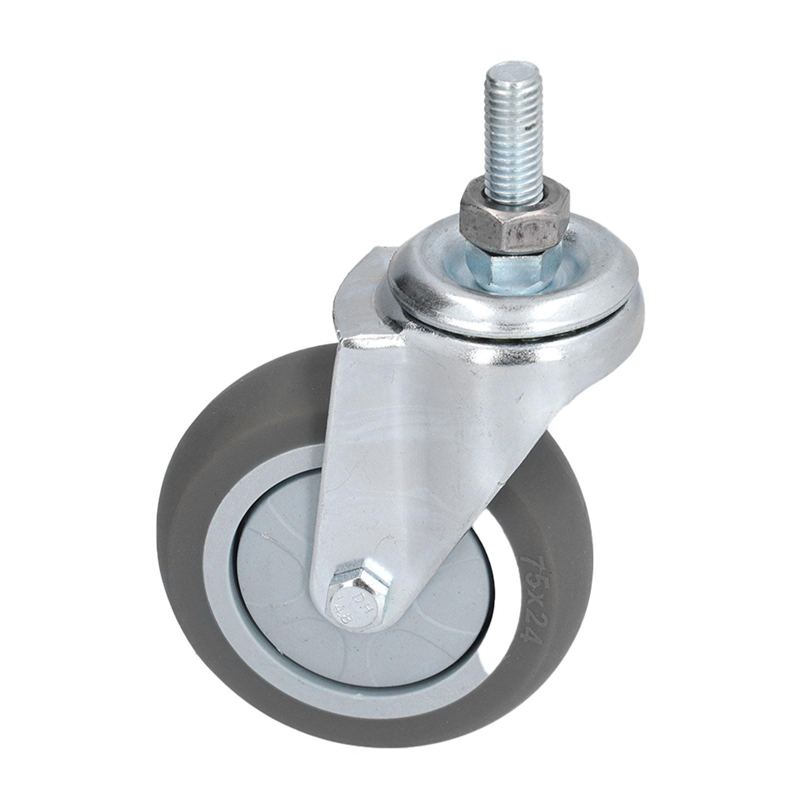 Lenkrollen 3 Zoll PVC Langlebig Verschleißfest Starke Tragfähigkeit Stiftrollen für Regale Ohne Bremsen