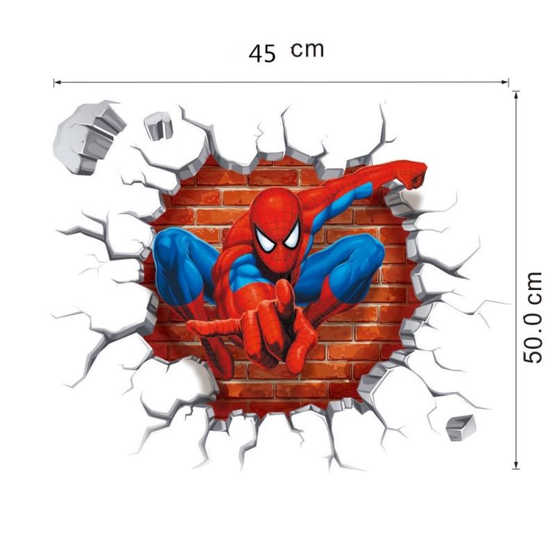 45*50cm Spiderman Wandsticker für Jungen Heimdekor Wandbild 50x50CM