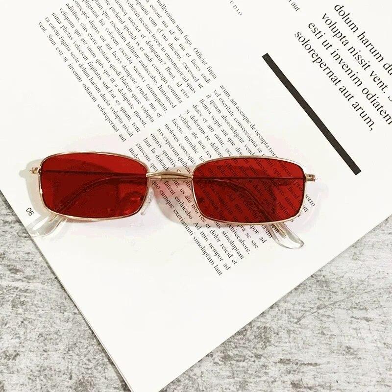 Brillen für Damen, modische Vintage-Sonnenbrille aus Metall im Katzenaugen-Stil, koreanischer Retro-Stil, UV400, weibliche Sonnenbrille, Sommer-Straßenbrille