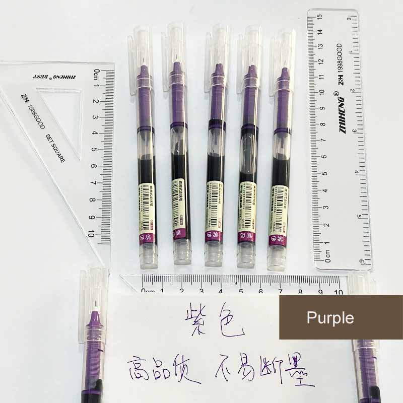 0,5 mm Schnelltrocknend Große Kapazität Glatte Rollerballstifte Gelstift Nadelspitze Feine Linie Schreiben Schul- & Bürobedarf 12pcs violett