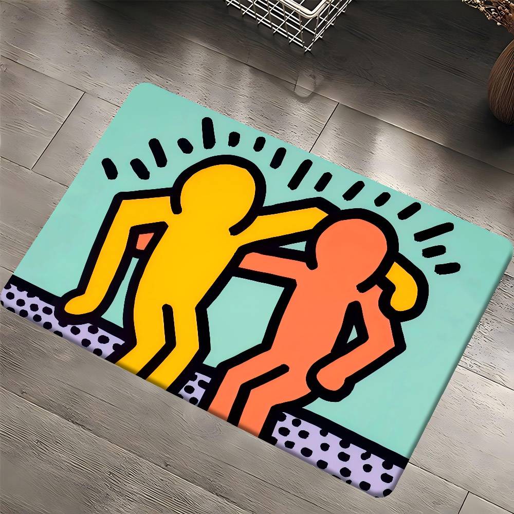 K-KeithsS H-Haring Raummatten Rutschfest Wasserabsorbierend Langer Streifen Kissen Schlafzimmermatte Haushalts Teppiche 40x60 cm