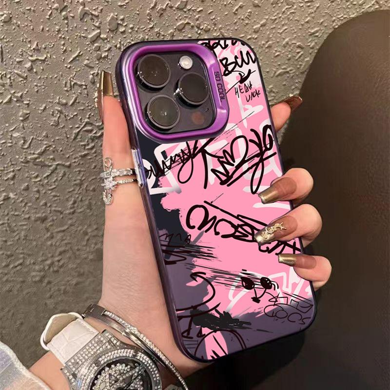 16 Hüllen Personalisierte Englische Schrift Lippen Handyhülle Für iPhone 16E 15 14 13 12 11 Pro Max XS XR X 7 8Plus SE Hülle For iPhone 16 Pro Max hellbraun