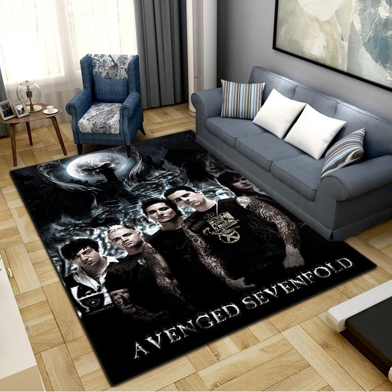 Bohse Onkelz Teppich für Wohnzimmer Schlafzimmer Zuhause Sofadekoration, Rutschfeste Bodenmatte für Kinder 200x160cm( 78x62in )