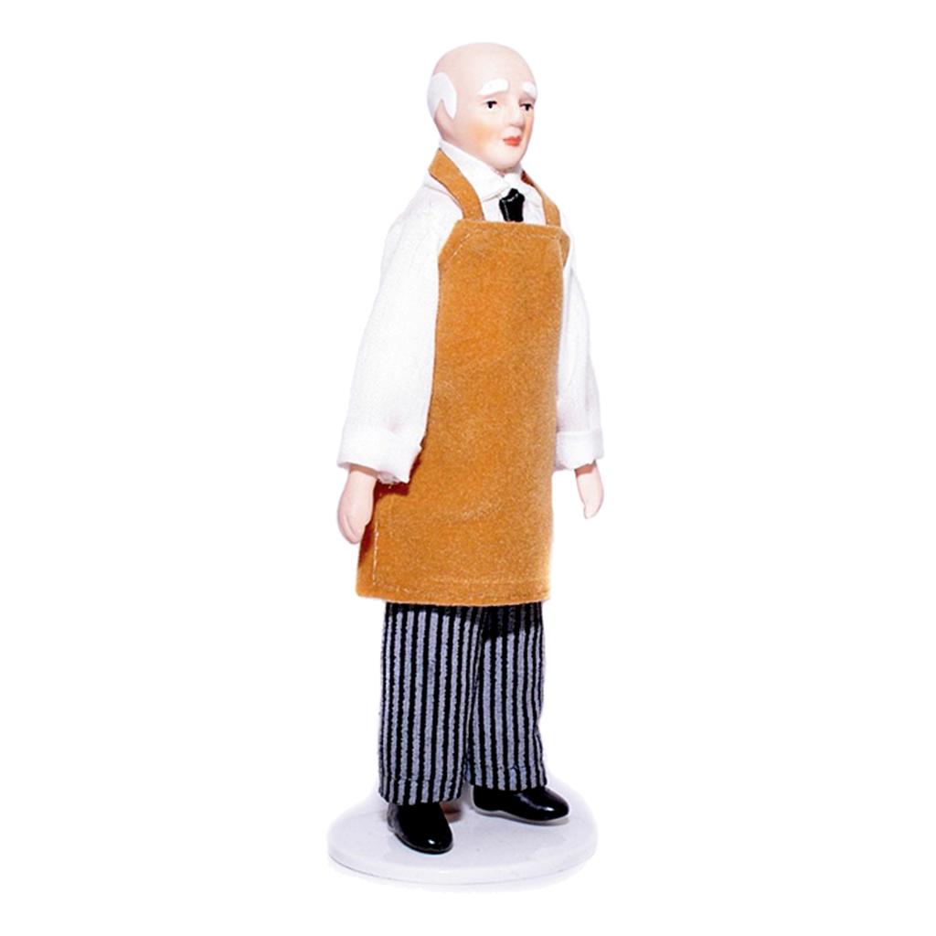 1:12 Puppenhaus Miniatur Porzellan Puppen Modell Kleine schöne viktorianische Dienerin Dame Krankenschwester Helfer Mädchen Junge bunt