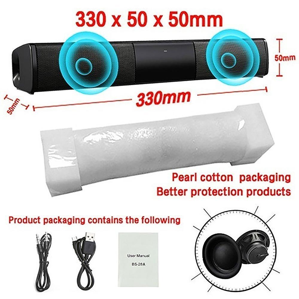 Heimkino-Soundsystem, Bluetooth-Lautsprecher, Computer-Lautsprecher für TV, Soundbar-Box, Subwoofer, Radio, Musik-Center, Boom-Box-Säule 330 mm BS28A