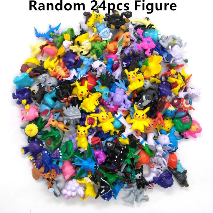 Pokemon Action-Figuren Spielzeug 144 Stück/120 Stück/96 Stück/72 Stück/48 Stück/24 Stück Mini-Figuren Pikachu Anime-Puppe Geburtstagsgeschenke yellow