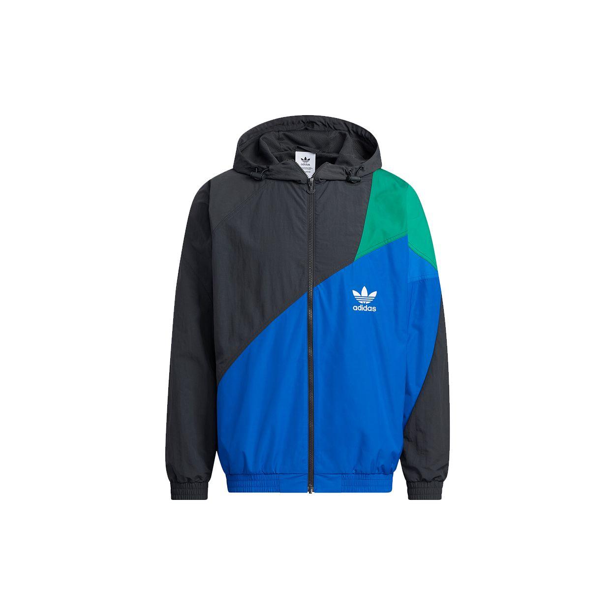 Adidas Originals Trefoil Colorblock Sport Kapuzen-Logojacke Herren Jacken Blau HF5946 XL