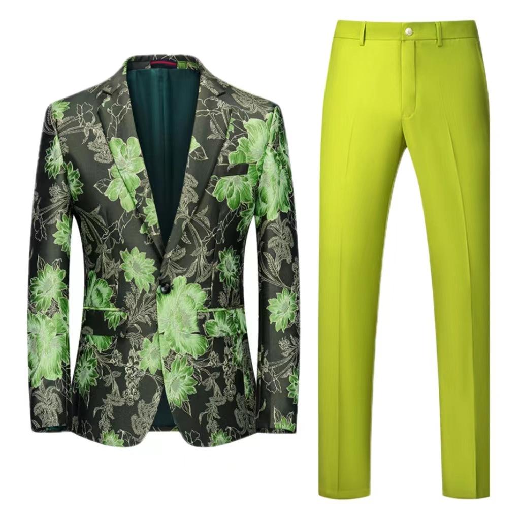 2-teiliges Set Herrenbekleidung, stilvoller formeller Anzug, Herrenanzug, Business-Büro, Hochzeitsanzug, Jacke + Weste, Anzüge und Blazer 3XL