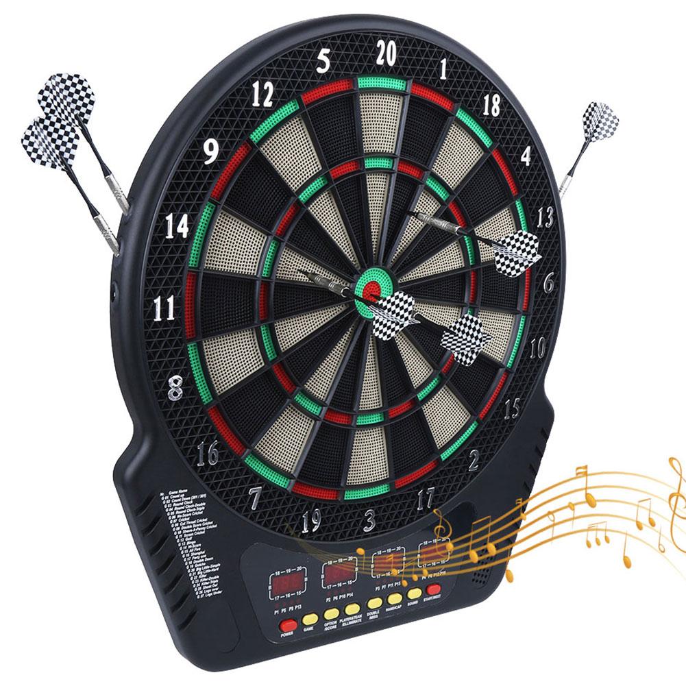 4 LED-Anzeige Bildschirm Automatische Wertung Elektronische Dartscheibe Fitness Spiel Spielzeug Enthalten Netzteil