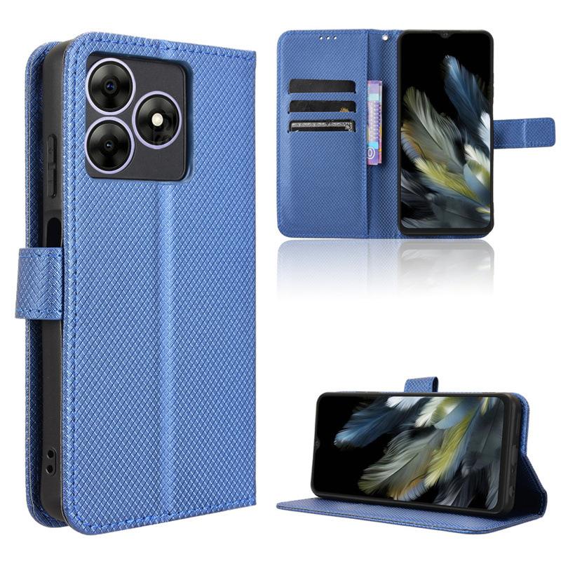 Leder-Klapphülle für Blackview Wave 8 / Wave 8C, PU-Hülle [Flip Vintage-Leder], stoßfeste, langlebige Retro-Telefonhülle Blackview Wave 8/Wave 8C blau