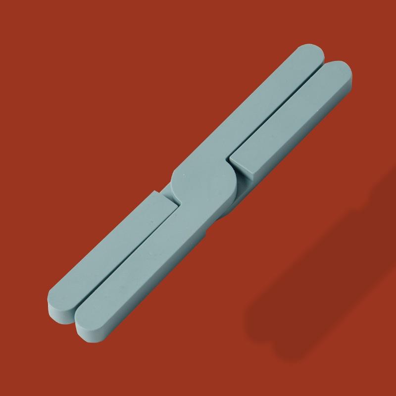 Kreatives, X-förmiges, zusammenklappbares Wärmedämmkissen für Haushalt, Küche, Topf, Schüssel, Tasse, hochtemperaturbeständige rutschfeste Silikonmatte grau/grün