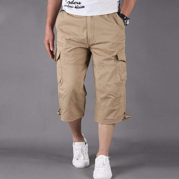 Herren Cargo Shorts Sommer Shorts Cargohose Cargohose Cargohose Cargohose Cargohose Cargohose 5XL khaki