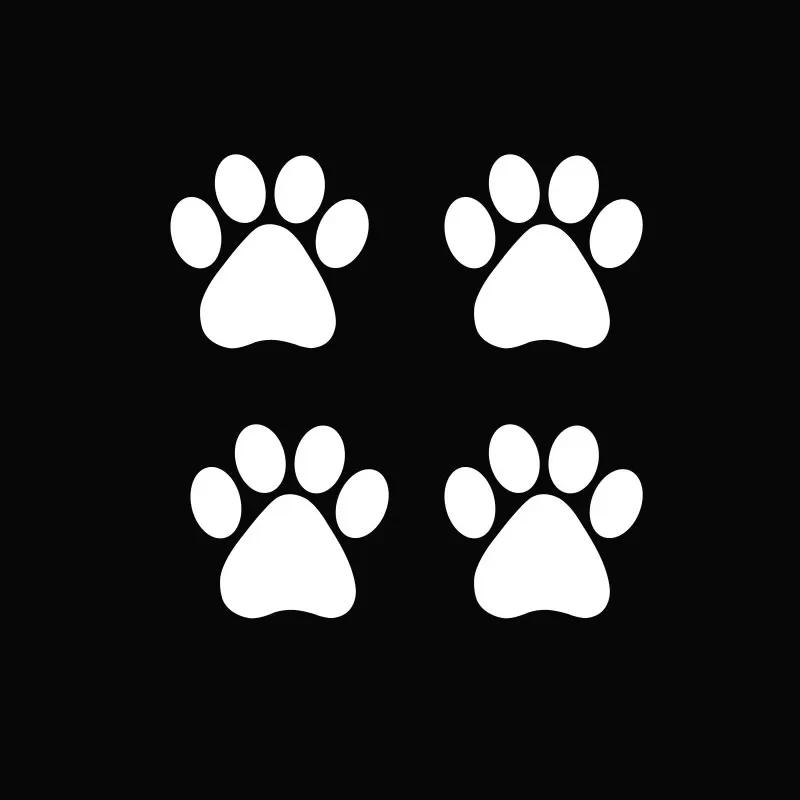 2-10 STÜCKE Autoaufkleber Pfote Tier Hund Katze Cooles Design Bärenfußabdrücke Fußabdruck Aufkleber Autoaufkleber für Auto Motorrad 2PCS weiß