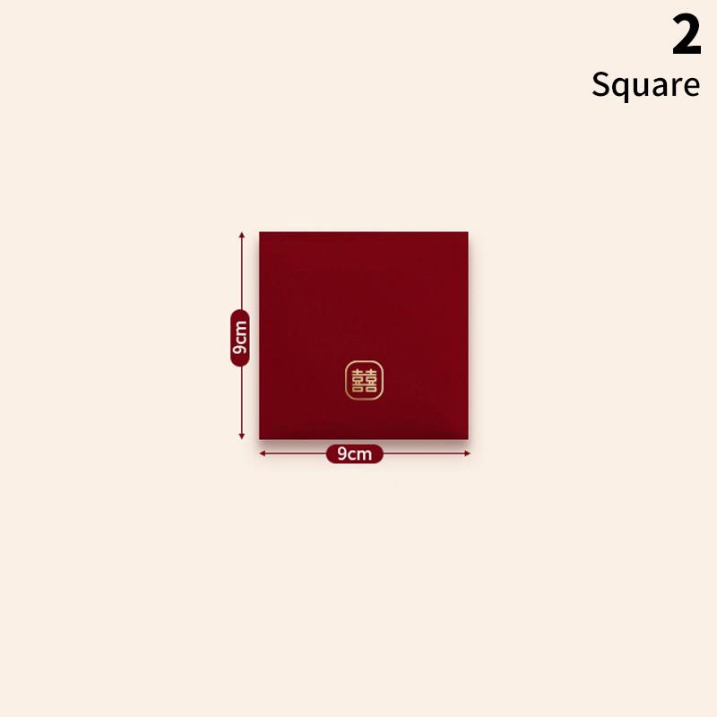 6 Teile/paket Chinesischen Roten Umschlag Neue Jahr Frühling Festival Kinder Glück Geld Umschläge Rote Paket Geschenk Umschlag Rote Tasche Square 2