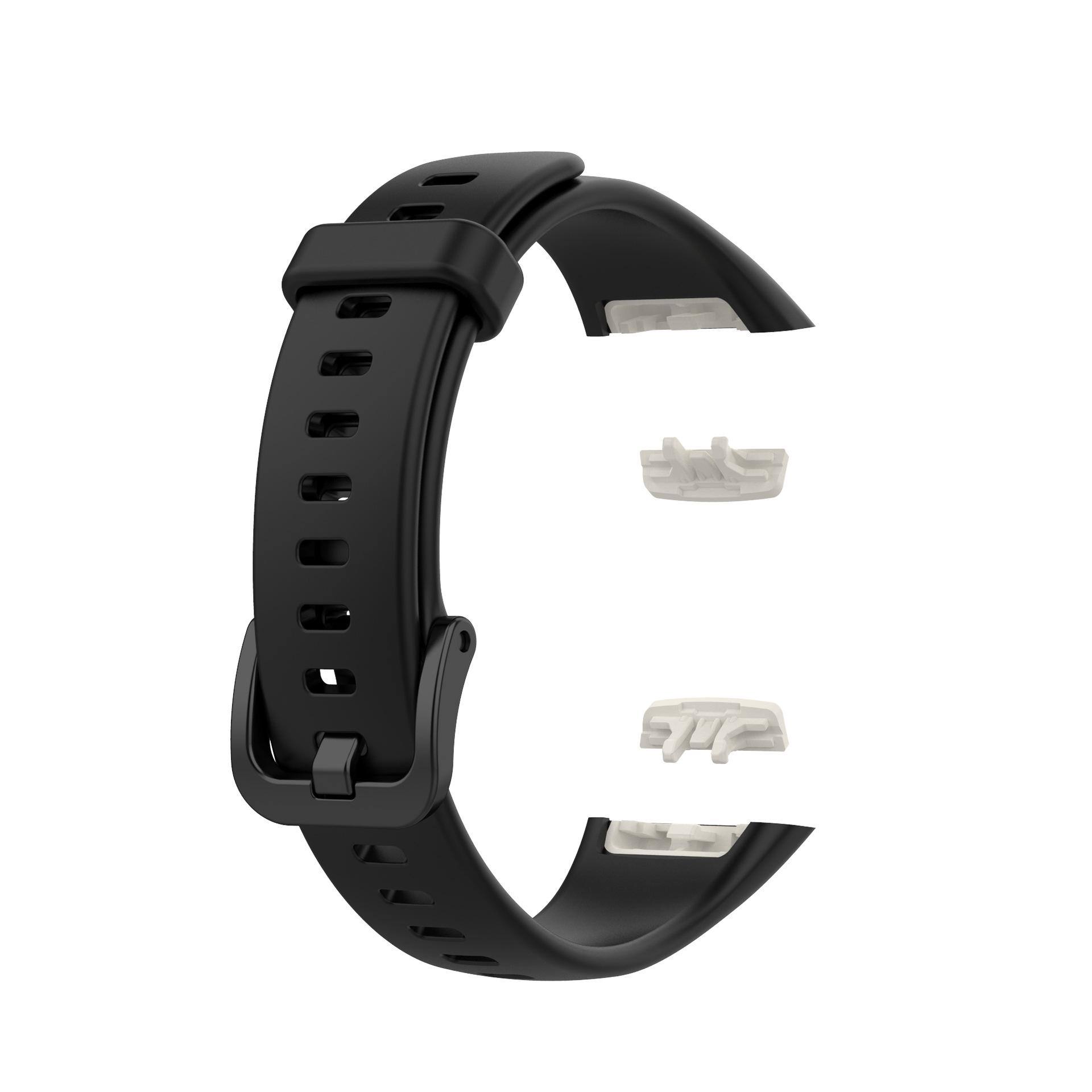Silikonarmband für Huawei Honor 6 / Honor Band 7 / Honor Band 6 Pro Armband-Ersatzarmband für Honor Band 6 Uhrenzubehör schwarz