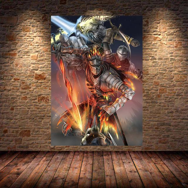 The Dark Souls 3 Spielposter, Ölgemälde, Wandkunst, Leinwandgemälde, Drucke, Schlafzimmer, Wohnzimmer, Zuhause, Schlafzimmer, Bar, Restaurant, Dekoration 40X60cm Unframed