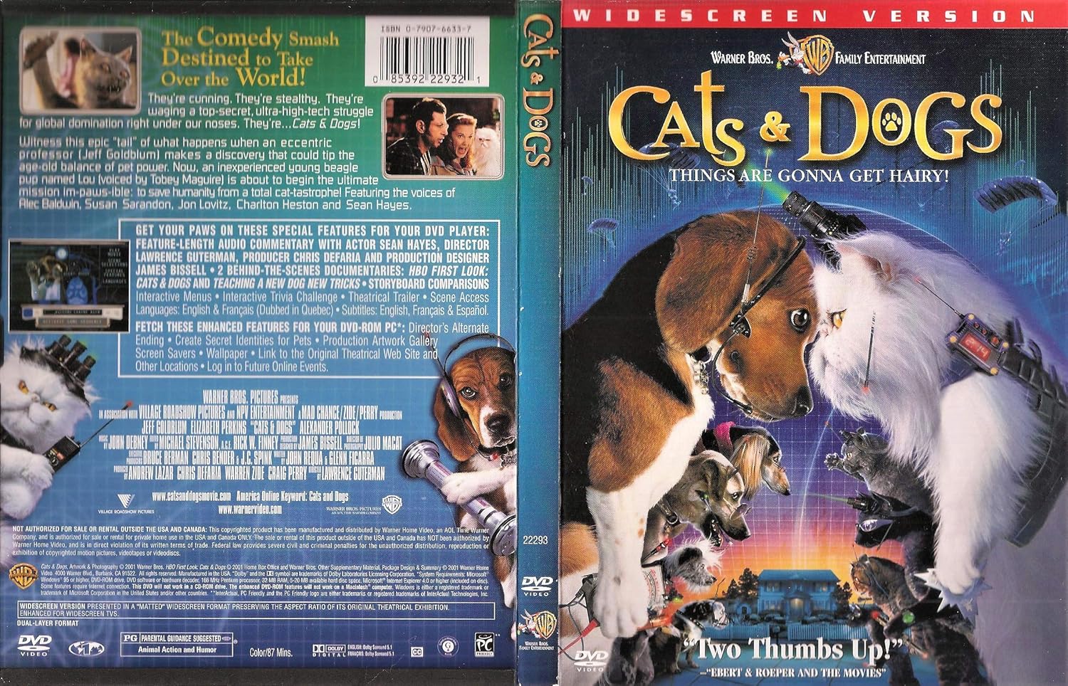 DVD DVD Katzen Hunde Warner Bros 2001 US Filme DVD Gebraucht
