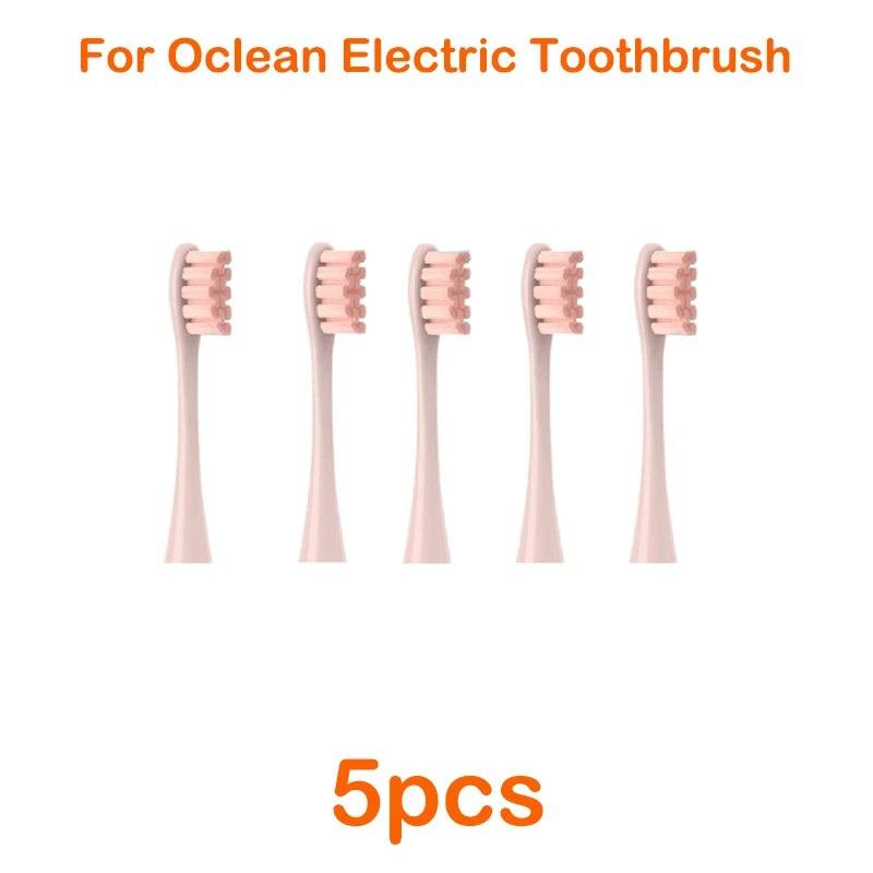 5 stücke Oclean Ersatz Elektrische Zahnbürste Köpfe Für Oclean X Pro / X / Z1/ F1/ One/ air 2 Sonic Elektrische Zahnbürste Köpfe 5pcs6 white