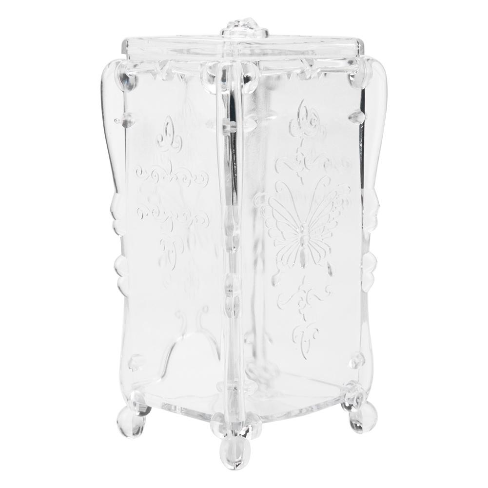 Kosmetik Make-up Wattepad Organizer Aufbewahrungsbox Nailart Wischwatte Make-up Werkzeuge Transparent