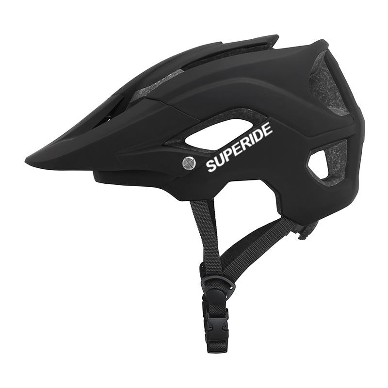 SUPERIDE Aufprallschutz TRAIL DH MTB Fahrradhelm Ultraleicht Rennrad Mountainbike Helm Herren Damen Outdoor Fahren Radfahren Helm M(54-58) schwarz