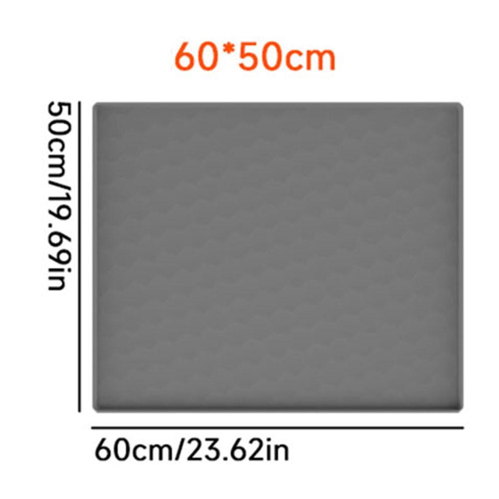 Bodenschutz Silikonmatte für Kühlschränke Mehrere Größen verfügbar 60*50CM gray gray