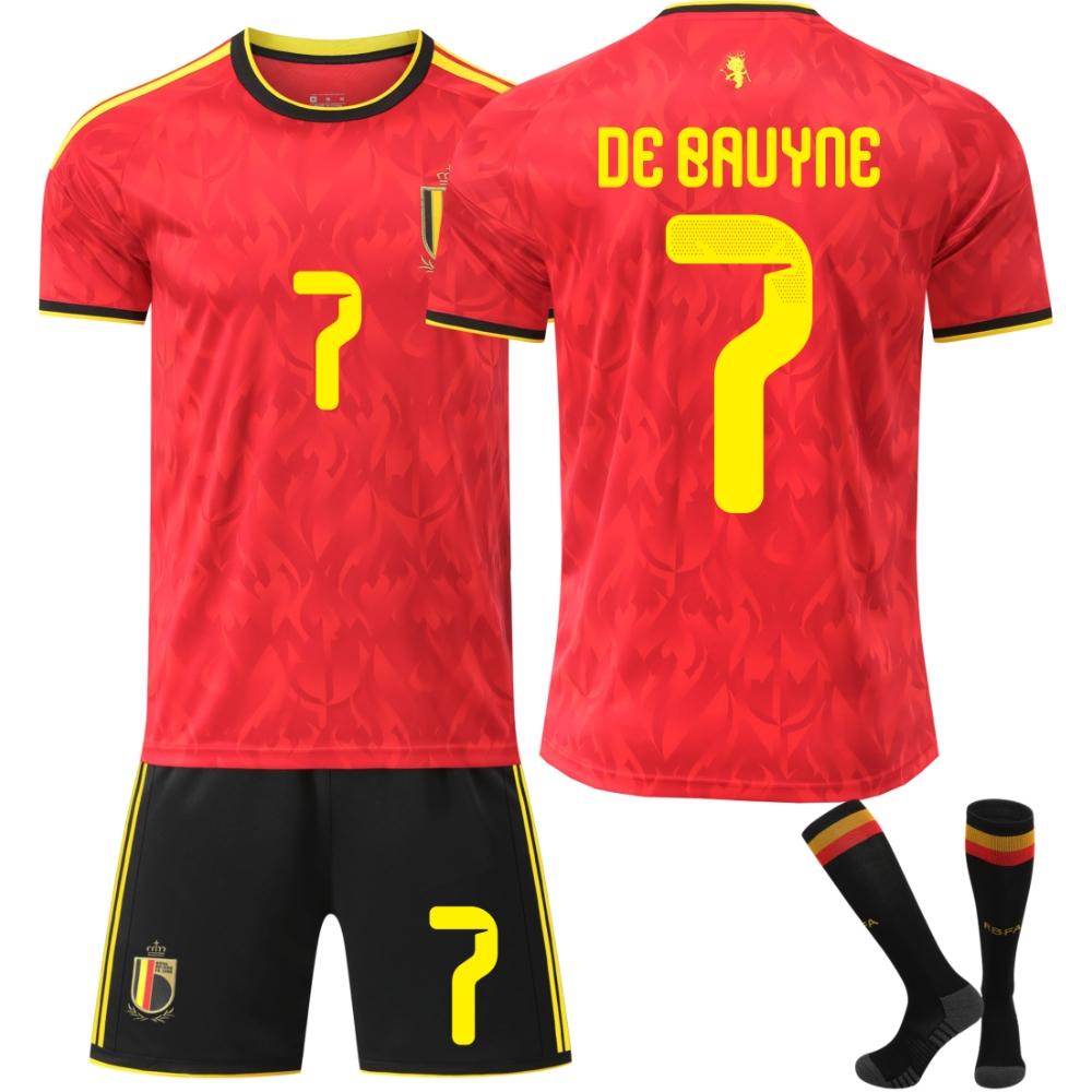 2026 FIFA Fussball-Weltmeisterschaft Belgien Fussballtrikot für Kinder und Erwachsene DE BRUYNE #7 XXXL
