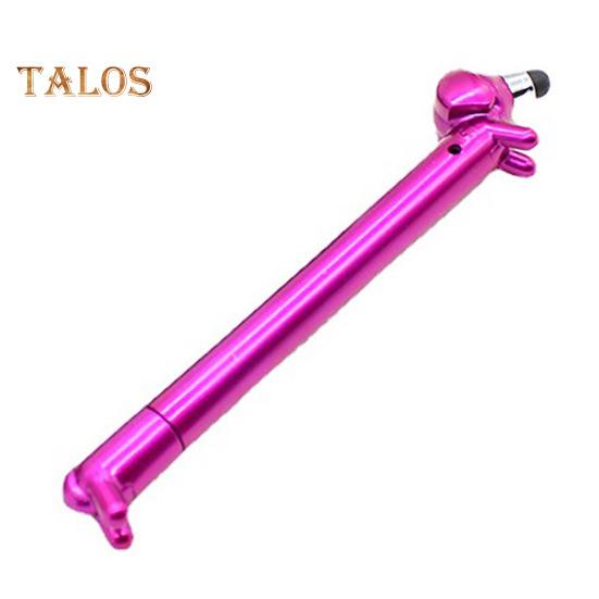 Niedliche Kugelschreiber mit Dackelmotiv, 1 mm, schwarze Tinte, Cartoon-Hundestifte für Schule und Büro, kapazitiver Touch-Pen für Tablets und Telefone rot