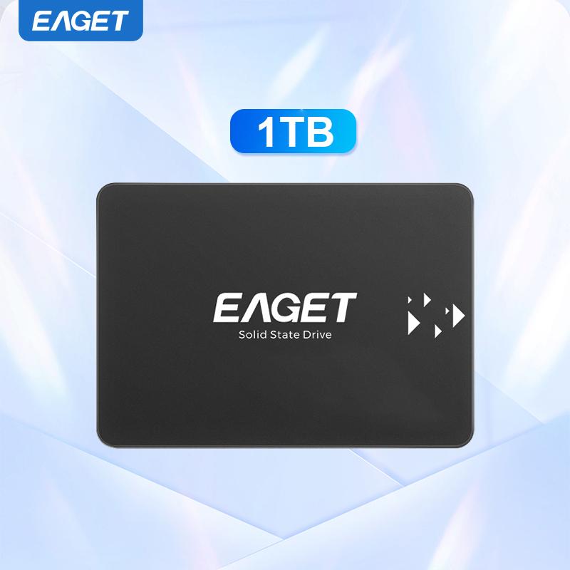 EAGET Tragbare SSD, Multicapacity-SSD, interne Solid-State-Festplatte, 2,5 Zoll, SATA III, interne SSD, bis zu 550 MB/s, Upgrade für PC oder Laptop 1T