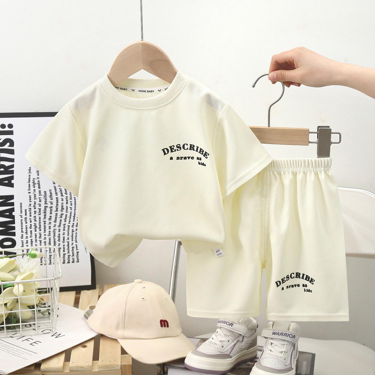 Kinder kurzarm anzüge sommer jungen kleidung mädchen shorts kleidung t-shirts baby sommer kleidung kinder kleidung 140