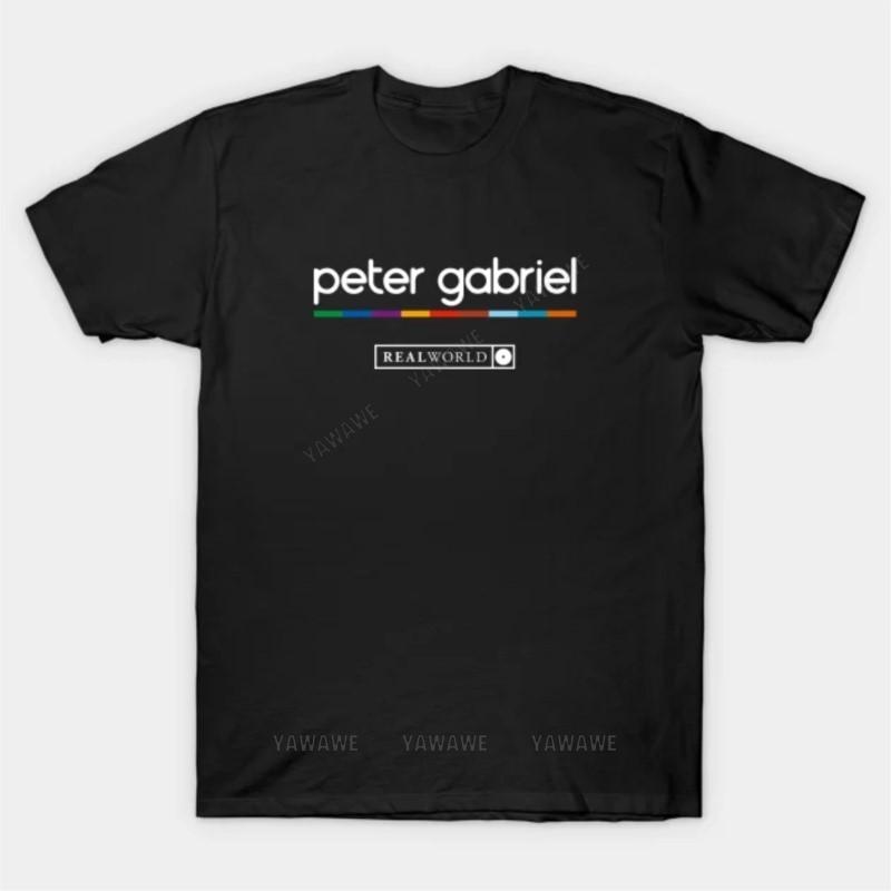 Marke Unisex T-Shirt schwarze T-Shirts für Unisex Peter Gabriel T-Shirt Unisex Baumwolle Sommer Kurzarm Mode Übergroßes T-Shirt 2XL