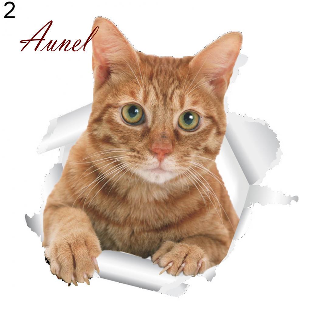 Home Office 3D Cute Cat Wall Art Sticker Bathroom Toilet Lid Cover Decal DecorMöbel & Wohnen, Dekoration, Wandtattoos & Wandbilder! 2#