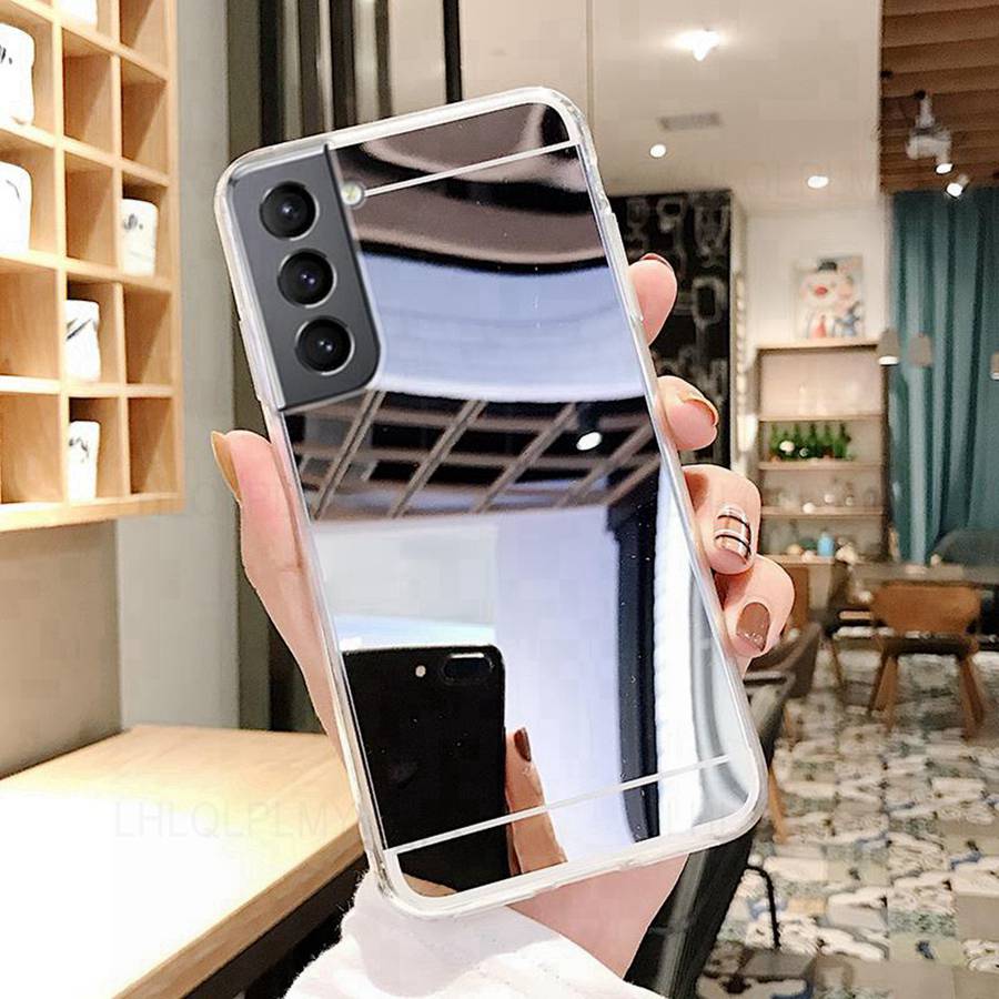 Kosmetikspiegel Bling Silikonhülle Für Samsung Galaxy A16 A05S A24 A26 A36 A15 A35 A55 A14 A34 A54 S23 S24 A06 S25 A17 A22 A32 A52 A56 A33 A53 5G Hülle Galaxy A71 silber