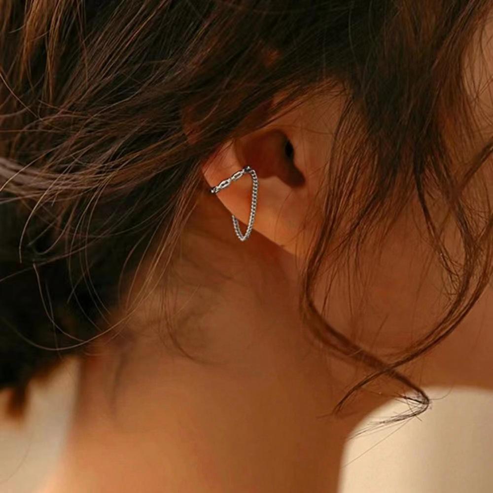 2024 Fashion Mini No Piercing Ohr Manschette Ohrringe für Frau Fake Piercing Earcuff Clips Ohrringe für Frauen Manschetten Schmuck silber