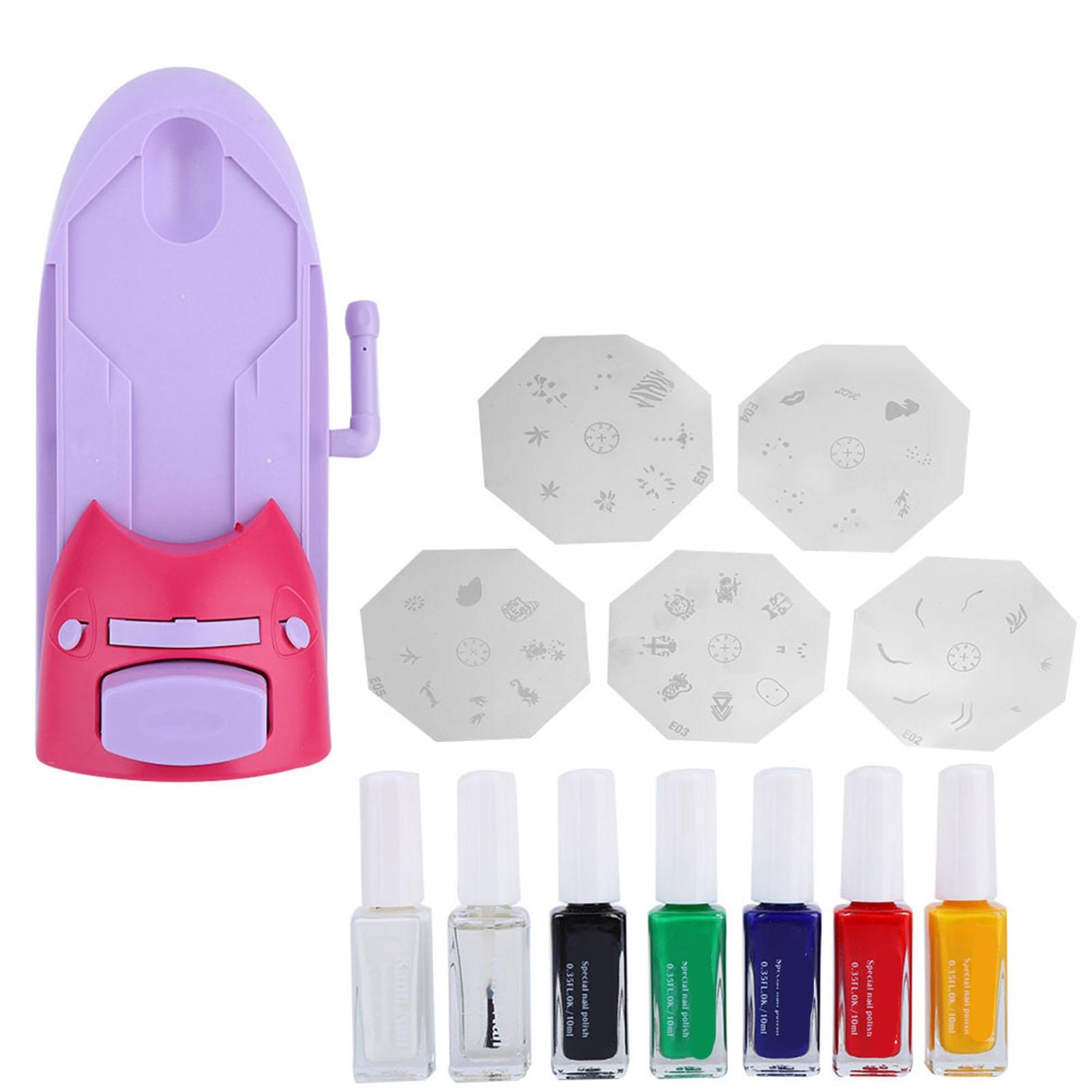 Nagelkunst Drucker DIY Maniküre Stempelplatte Zeichnen Drucken Emaille Set für Nageldesign