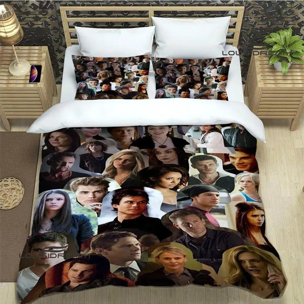 The Vampire Diaries Damon Salvatore Bettwäsche-Sets exquisites Bettwaren-Set Bettbezug Bettdecke Bettwäsche Geburtstagsgeschenk US Twin(172*218cm)3pcs