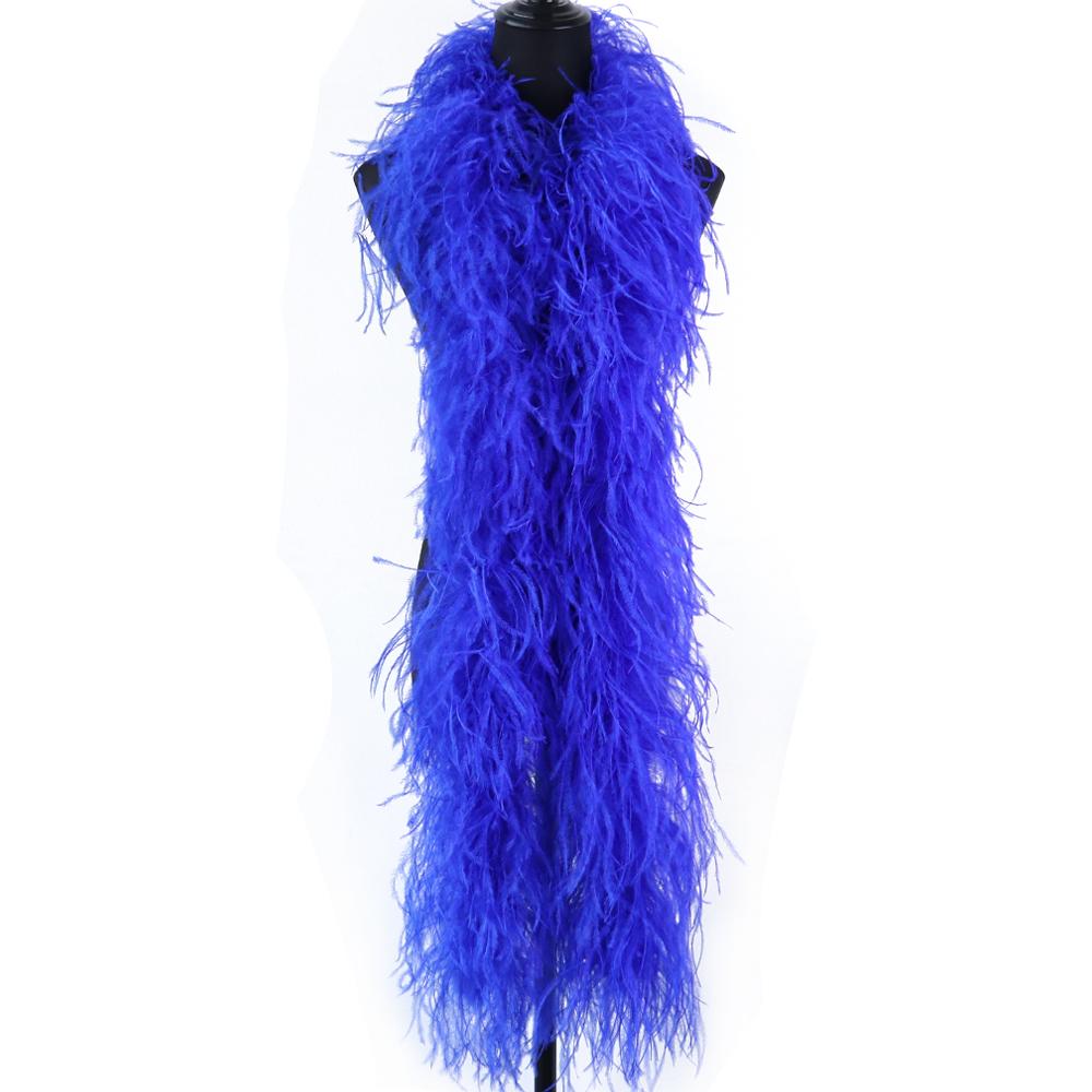 6-lagige Straußenfederboa Naturweiß Plumas Boa Schal Straußenboas Für Individuelles Hochzeitskleid Oberteil Dekoration Federn 6ply 1.5M königsblau