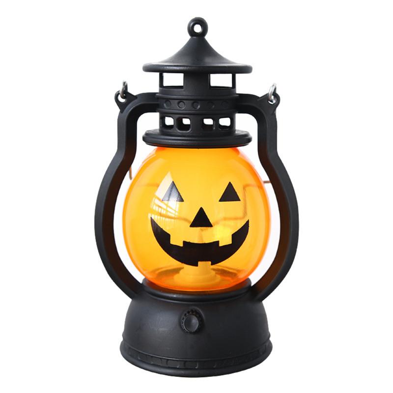 Halloween Retro Kerosin Lampe LED Tragbare Lustige Laterne Netz Rot Kreative Kürbis Lächelndes Gesicht Pferd Laterne Urlaub Beleuchtung A
